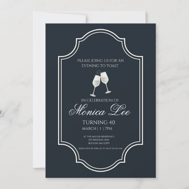 Una Tarde Para Brindar Invitación (Anverso)