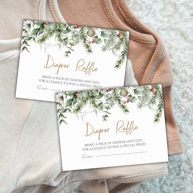 Una tarjeta Baby Shower Diaper Raffle de un lindo  (Subido por el creador)