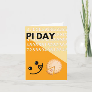 Una tarjeta circular de Pi Day