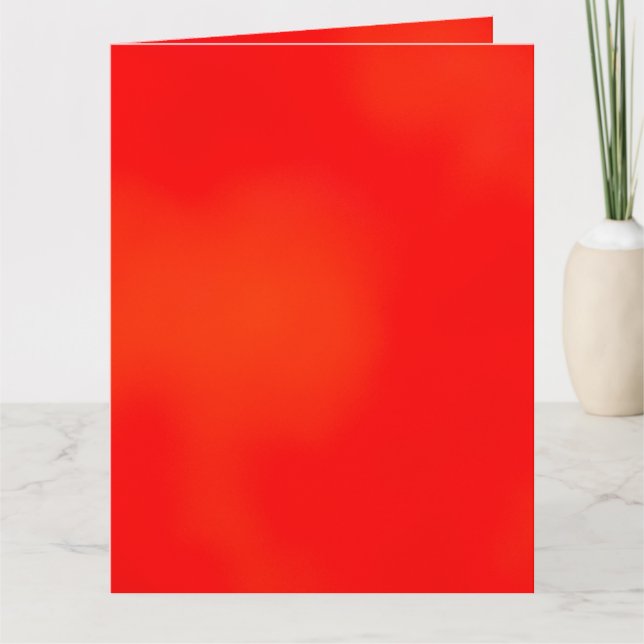 Una tarjeta con un diseño de gradiente rojo y nara (Anverso)