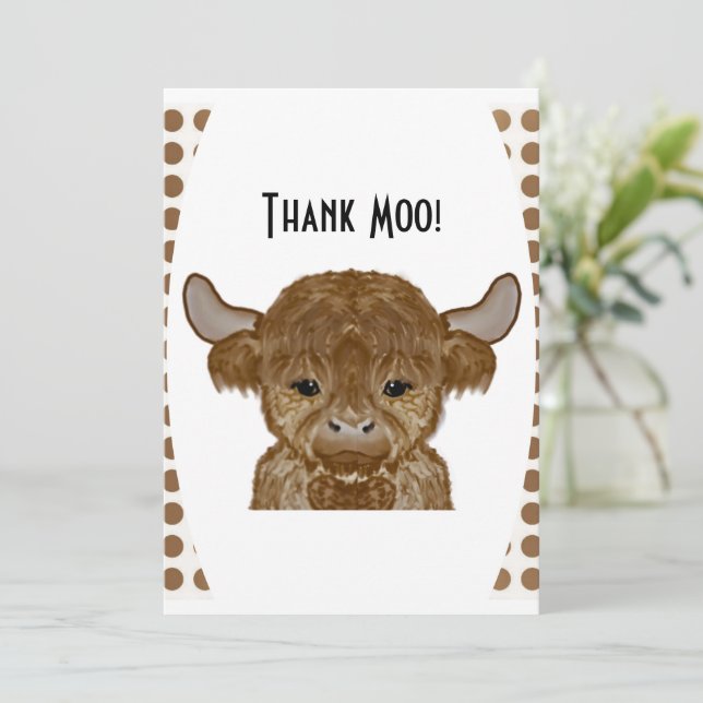 Una tarjeta de agradecimiento a Moo |Tarjeta de ag (Anverso de pie)