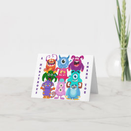 Una tarjeta de agradecimiento monstruosa