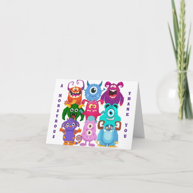Una tarjeta de agradecimiento monstruosa (Anverso)