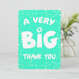 Una tarjeta de agradecimiento muy grande de mi par