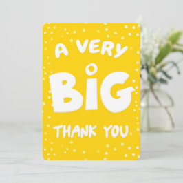 Una tarjeta de agradecimiento muy grande de mi par