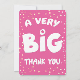 Una tarjeta de agradecimiento muy grande de mi par