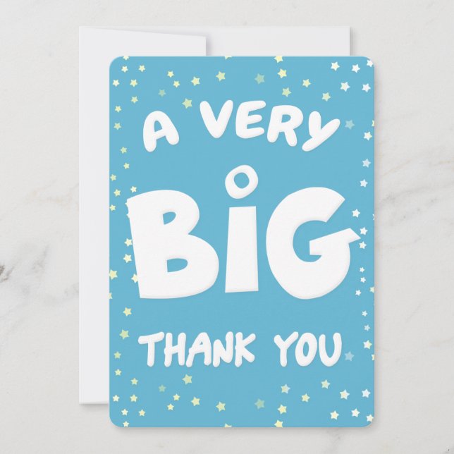 Una tarjeta de agradecimiento muy grande de mi par (Anverso)