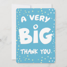 Una tarjeta de agradecimiento muy grande de mi par