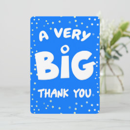 Una tarjeta de agradecimiento muy grande de mi par