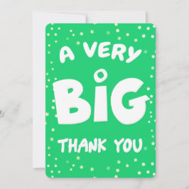 Una tarjeta de agradecimiento muy grande de mi par