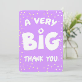 Una tarjeta de agradecimiento muy grande de mi par