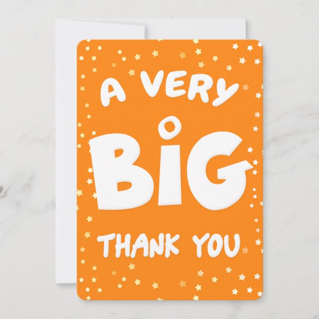 Una tarjeta de agradecimiento muy grande de mi par (Anverso)