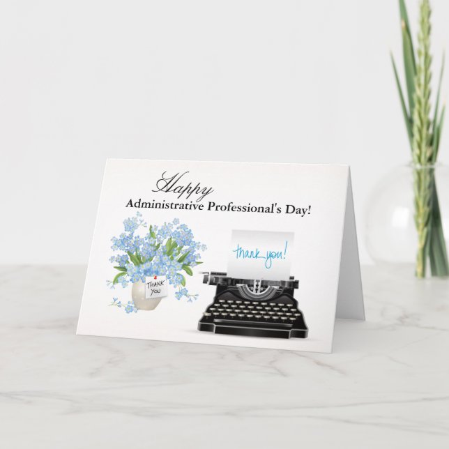 Una tarjeta de agradecimiento para los profesional (Anverso)