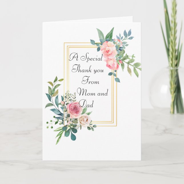 Una tarjeta de agradecimiento para una hija que es (Anverso)