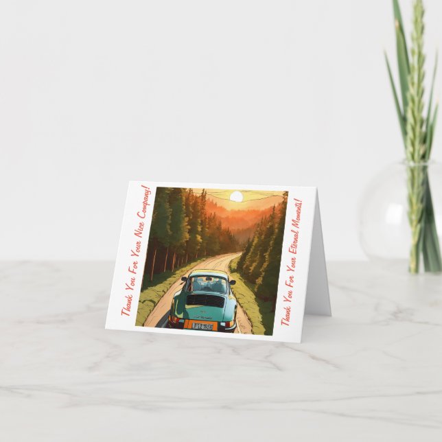 Una tarjeta de agradecimiento por el viaje juntos (Anverso)