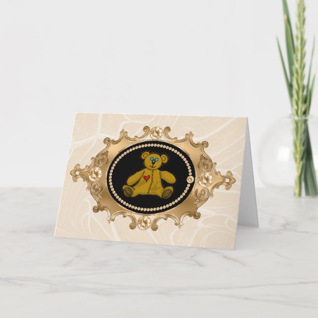 Una tarjeta de amor para oseos de peluche (Anverso)