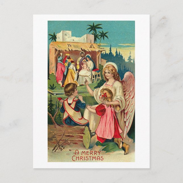 Una tarjeta de ángel navideño (Anverso)