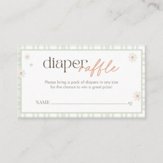 Una tarjeta de Baby Shower Diaper Raffle de mala c