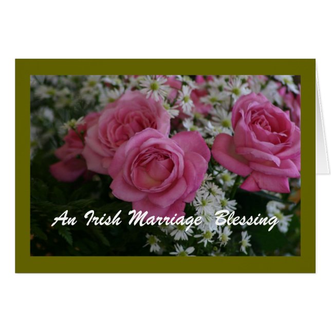 Una tarjeta de bendición para el matrimonio irland (Anverso (Horizontal))
