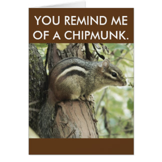 ¡Una tarjeta de chipmunk graciosa que es simplista