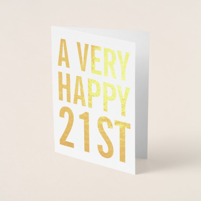 Una tarjeta de cumpleaños 21 muy feliz (Anverso)