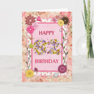 Una tarjeta de cumpleaños 82 de artesanía