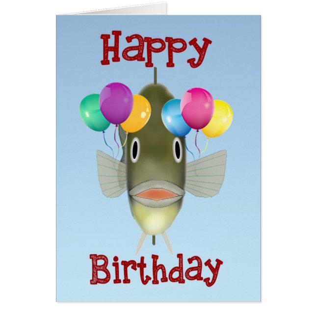Una tarjeta de cumpleaños a pescado (Frente)