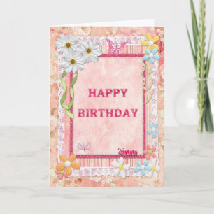 Una tarjeta de cumpleaños de artesanía