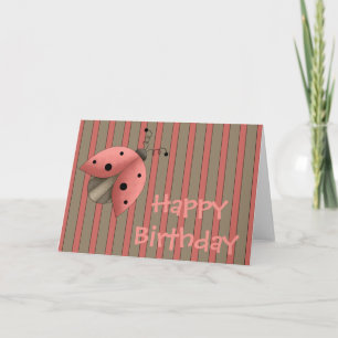 Una tarjeta de cumpleaños de la mariquita del
