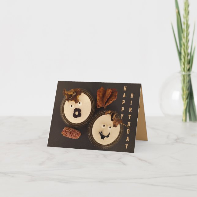 Una tarjeta de cumpleaños de otoño de temporada co (Anverso)