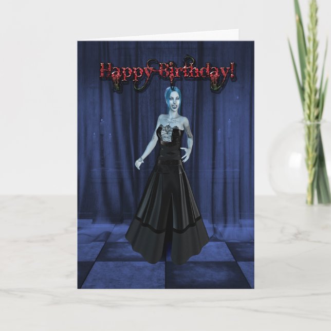 Una tarjeta de cumpleaños de vampiro (Anverso)