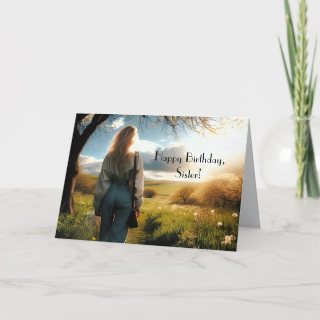 UNA TARJETA DE CUMPLEAÑOS HERMANA (Anverso)