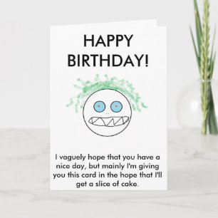 Una tarjeta de cumpleaños honesta