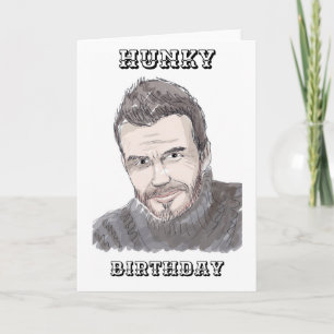 Una tarjeta de cumpleaños inspirada en David Beckh