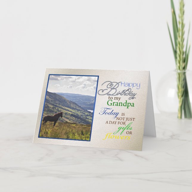 Una tarjeta de cumpleaños para el abuelo. (Anverso)