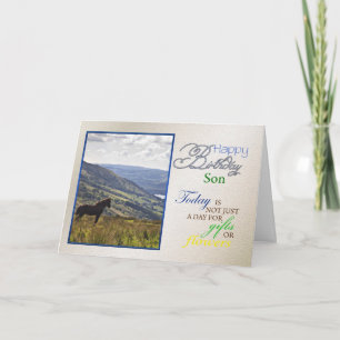 Una tarjeta de cumpleaños para el hijo.