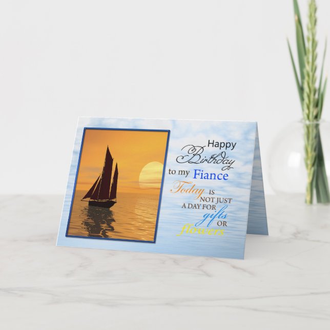 Una tarjeta de cumpleaños para el novio. Una vela  (Anverso)