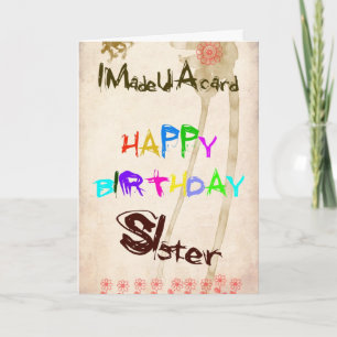 Una tarjeta de cumpleaños para la hermana