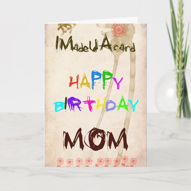 Una tarjeta de cumpleaños para mamá (Anverso)