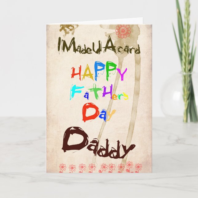 Una tarjeta de cumpleaños para papá (Anverso)