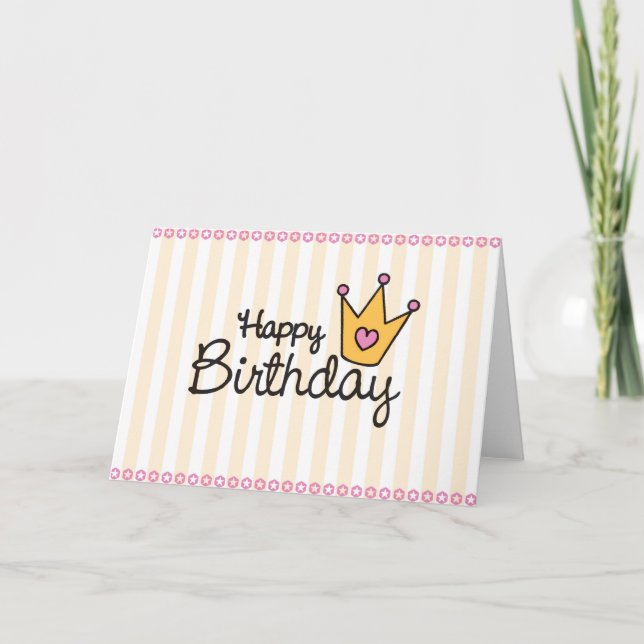 Una tarjeta de cumpleaños para una princesa (Anverso)