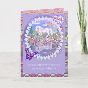 Una tarjeta de cumpleaños Purple Paradise