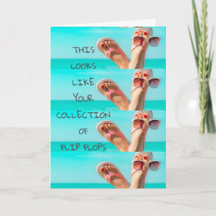 UNA TARJETA DE CUMPLEAÑOS RELLENADA DE "FLIP-FLOP"