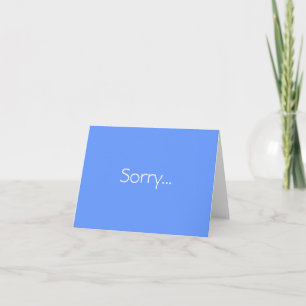 Una tarjeta de disculpa simple y sincera