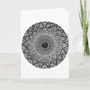 Una tarjeta de felicitación de arte de mandala mon