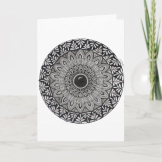 Una tarjeta de felicitación de arte de mandala mon