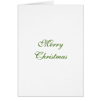 Una tarjeta de felicitación de Navidad blanca.