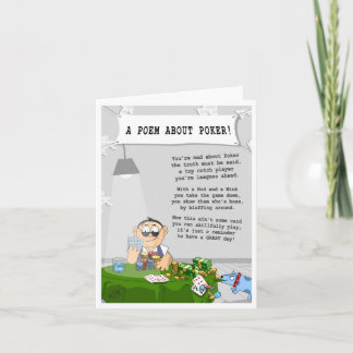 Una tarjeta de felicitación de póquer de todos los