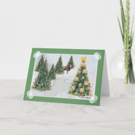 Una tarjeta de felicitación del navidad del