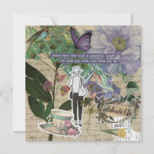 Una tarjeta de felicitación grata de corazón/morad